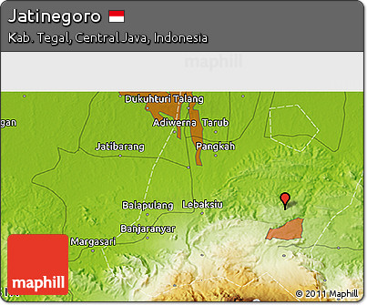 Physical 3D Map of Jatinegoro