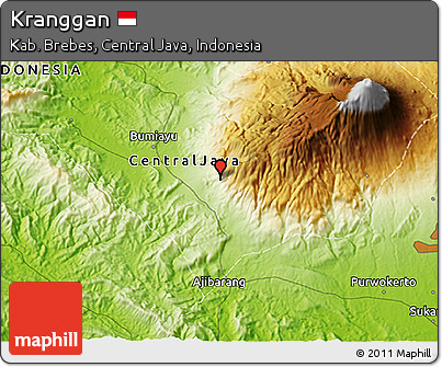 Physical 3D Map of Kranggan