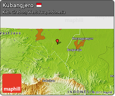 Physical 3D Map of Kubangjero