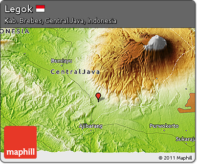 Physical 3D Map of Legok