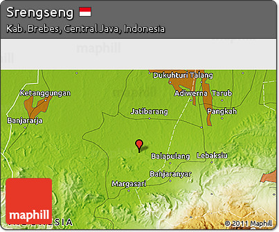 Physical 3D Map of Srengseng