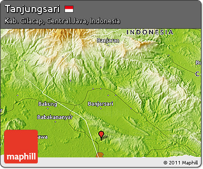 Physical 3D Map of Tanjungsari
