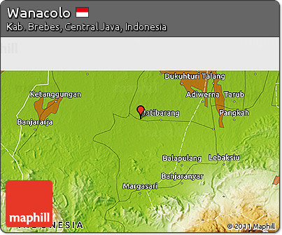 Physical 3D Map of Wanacolo