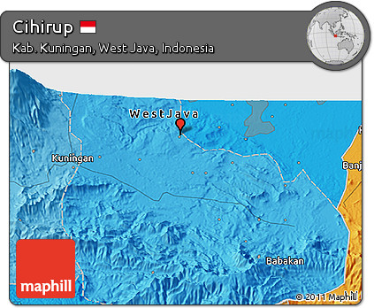 Political 3D Map of Cihirup