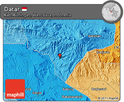 Political 3D Map of Datar
