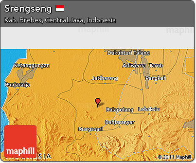 Political 3D Map of Srengseng
