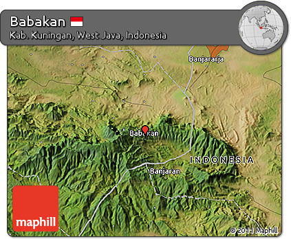 Satellite 3D Map of Babakan
