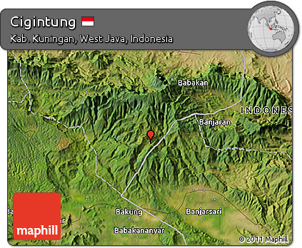 Satellite 3D Map of Cigintung