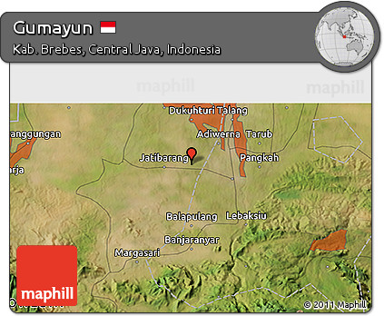 Satellite 3D Map of Gumayun
