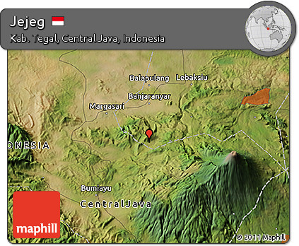 Satellite 3D Map of Jejeg
