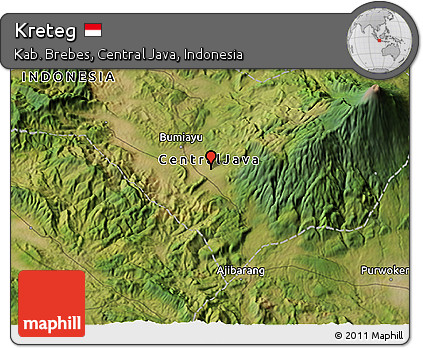 Satellite 3D Map of Kreteg