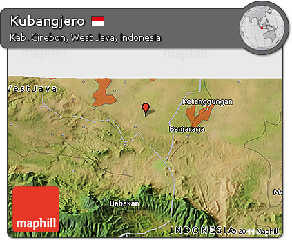 Satellite 3D Map of Kubangjero