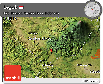 Satellite 3D Map of Legok