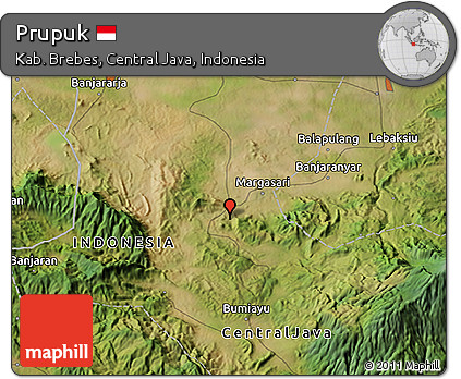 Satellite 3D Map of Prupuk