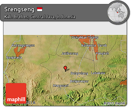 Satellite 3D Map of Srengseng