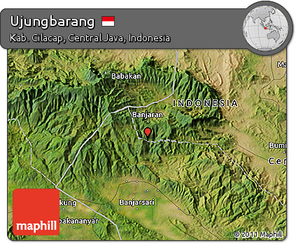 Satellite 3D Map of Ujungbarang