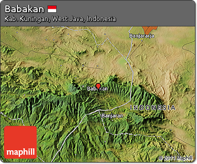 Satellite 3D Map of Babakan