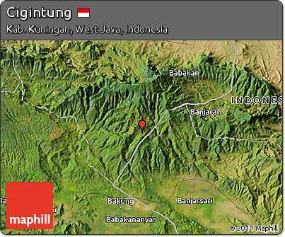 Satellite 3D Map of Cigintung