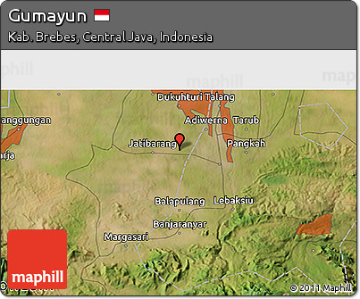 Satellite 3D Map of Gumayun