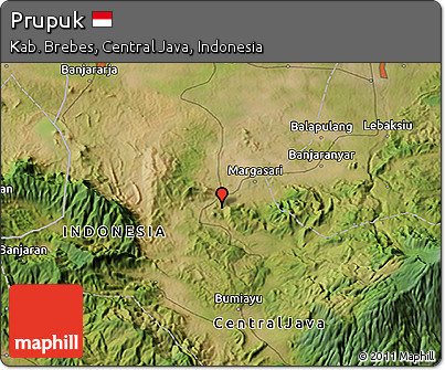 Satellite 3D Map of Prupuk