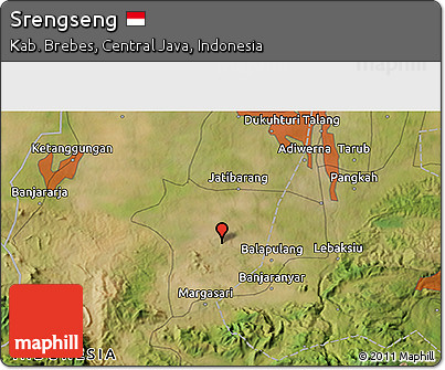 Satellite 3D Map of Srengseng