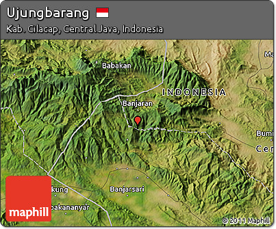 Satellite 3D Map of Ujungbarang