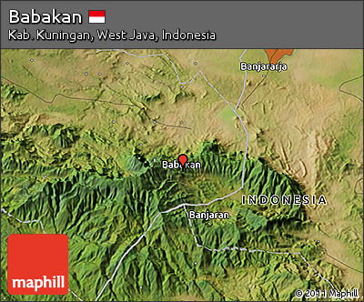Satellite 3D Map of Babakan