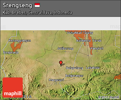 Satellite 3D Map of Srengseng