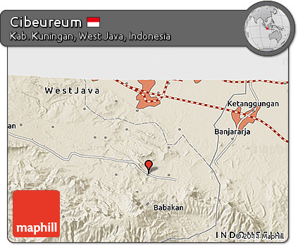 Shaded Relief 3D Map of Cibeureum