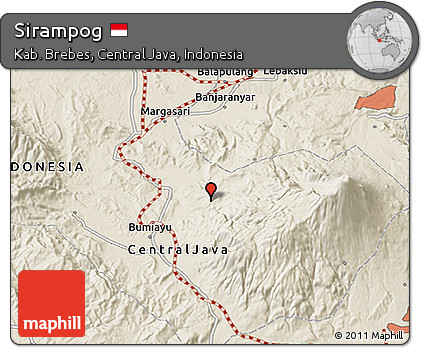 Shaded Relief 3D Map of Sirampog