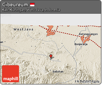 Shaded Relief 3D Map of Cibeureum