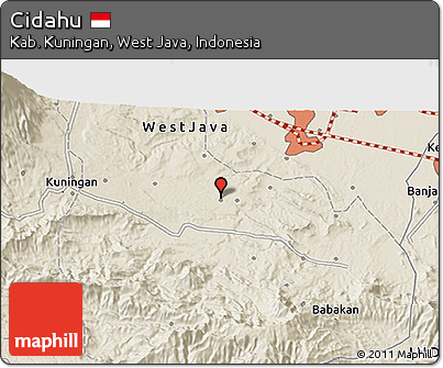 Shaded Relief 3D Map of Cidahu