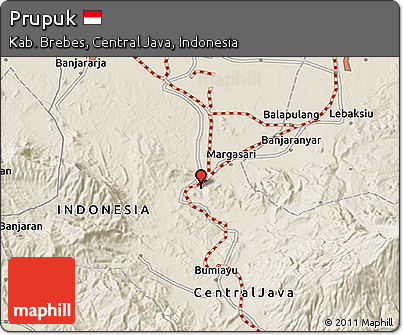 Shaded Relief 3D Map of Prupuk