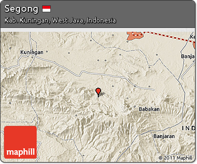 Shaded Relief 3D Map of Segong