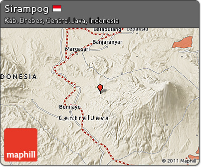 Shaded Relief 3D Map of Sirampog