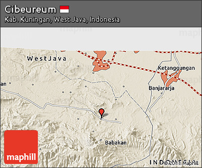 Shaded Relief 3D Map of Cibeureum