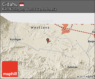 Shaded Relief 3D Map of Cidahu