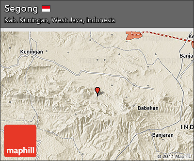 Shaded Relief 3D Map of Segong