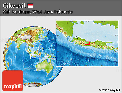Physical Location Map of Cikeusil