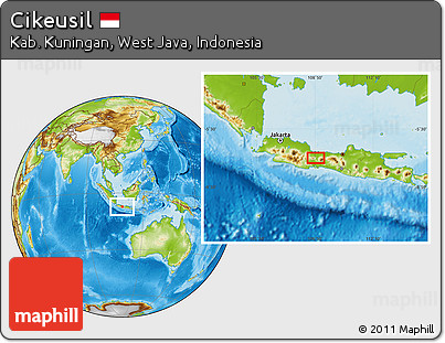 Physical Location Map of Cikeusil