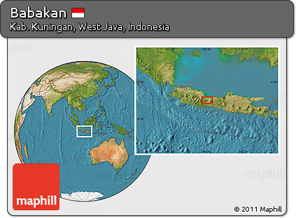 Satellite Location Map of Babakan