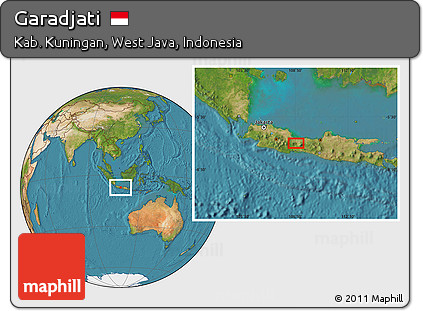 Satellite Location Map of Garadjati