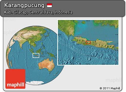 Satellite Location Map of Karangpucung