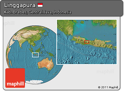 Satellite Location Map of Linggapura