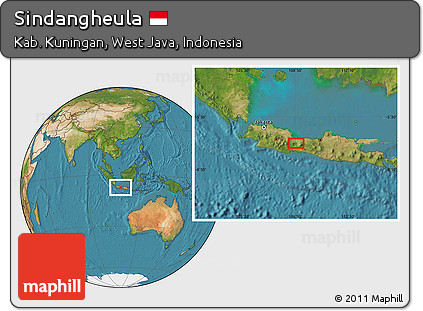 Satellite Location Map of Sindangheula