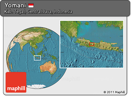 Satellite Location Map of Yomani