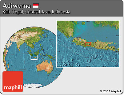Satellite Location Map of Adiwerna