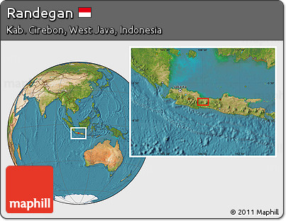 Satellite Location Map of Randegan