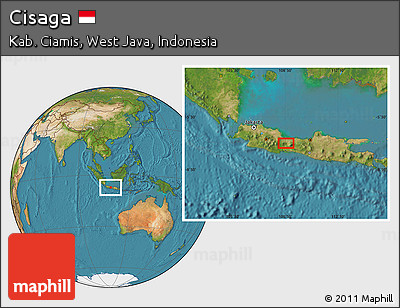 Satellite Location Map of Cisaga