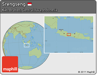 Savanna Style Location Map of Srengseng